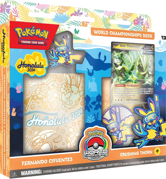 The 2024 Fernando Cifuentes Crushing Thorn World Championship deck in its retail packaging.