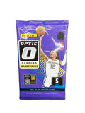 A 2024-25 Donruss Optic basketball card pack featuring Ja Morant on the purple packaging.