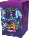 A purple RiftBound Unleashed Vault storage box featuring League of Legends character artwork.