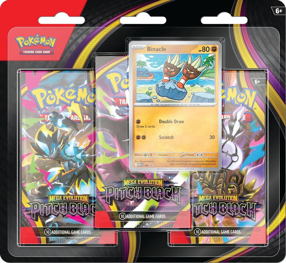 Pokemon Pitch Black 3-Pack Blister [Binacle] (ME05)