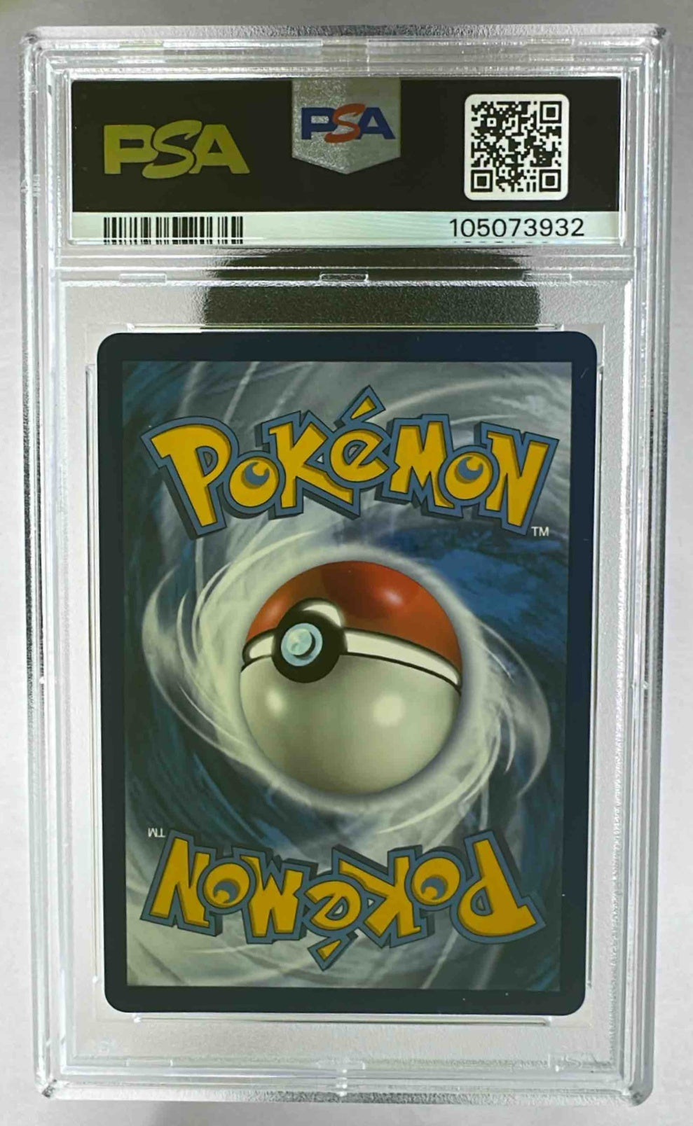 A PSA 9 graded 2021 Pokemon Evolving Skies Espeon V card in a protective plastic slab.