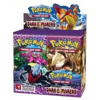 A sealed Pokemon Dark Explorers booster box featuring artwork of various Pokemon.