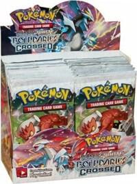 A sealed Pokemon Boundaries Crossed booster box featuring Black and White series card packs.