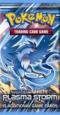 A Pokemon Plasma Storm booster pack featuring Articuno on the front.