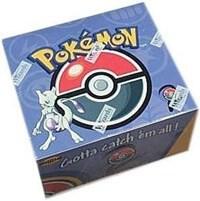 A sealed Pokemon Base Set 2 booster box featuring Mewtwo and a Poke Ball on the packaging.