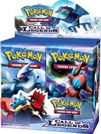 A sealed Pokemon Call of Legends booster box featuring artwork of legendary Pokemon.