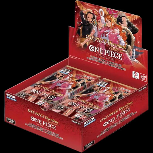 A One Piece Heroines Edition booster box containing twenty-four card packs.