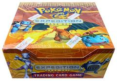 A sealed Pokemon Expedition booster box featuring artwork of various Pokemon on the packaging.