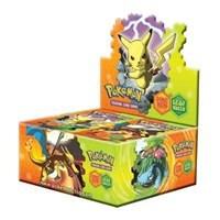 A sealed Pokemon FireRed LeafGreen booster box featuring Pikachu and Kanto starter artwork.