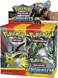 A sealed Pokemon HS Undaunted booster box featuring artwork of various Pokemon.