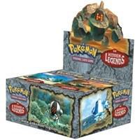 A sealed Pokemon Hidden Legends booster box featuring Regirock artwork on the display topper.