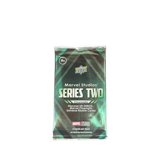 A single pack of 2024 Upper Deck Marvel Studios Series 2 Cinematic trading cards.