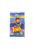 A 2025 Topps Finest X-Men '97 hobby pack featuring Cyclops on the blue packaging.