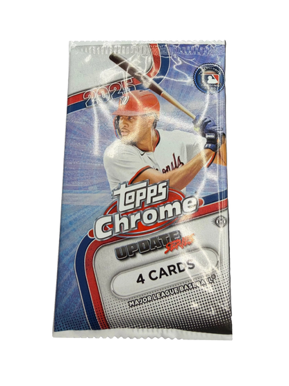 2025 Topps Chrome Update series Baseball Hobby Box - pack inside