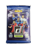 A 2024-25 Panini Donruss soccer trading card pack featuring various professional players.