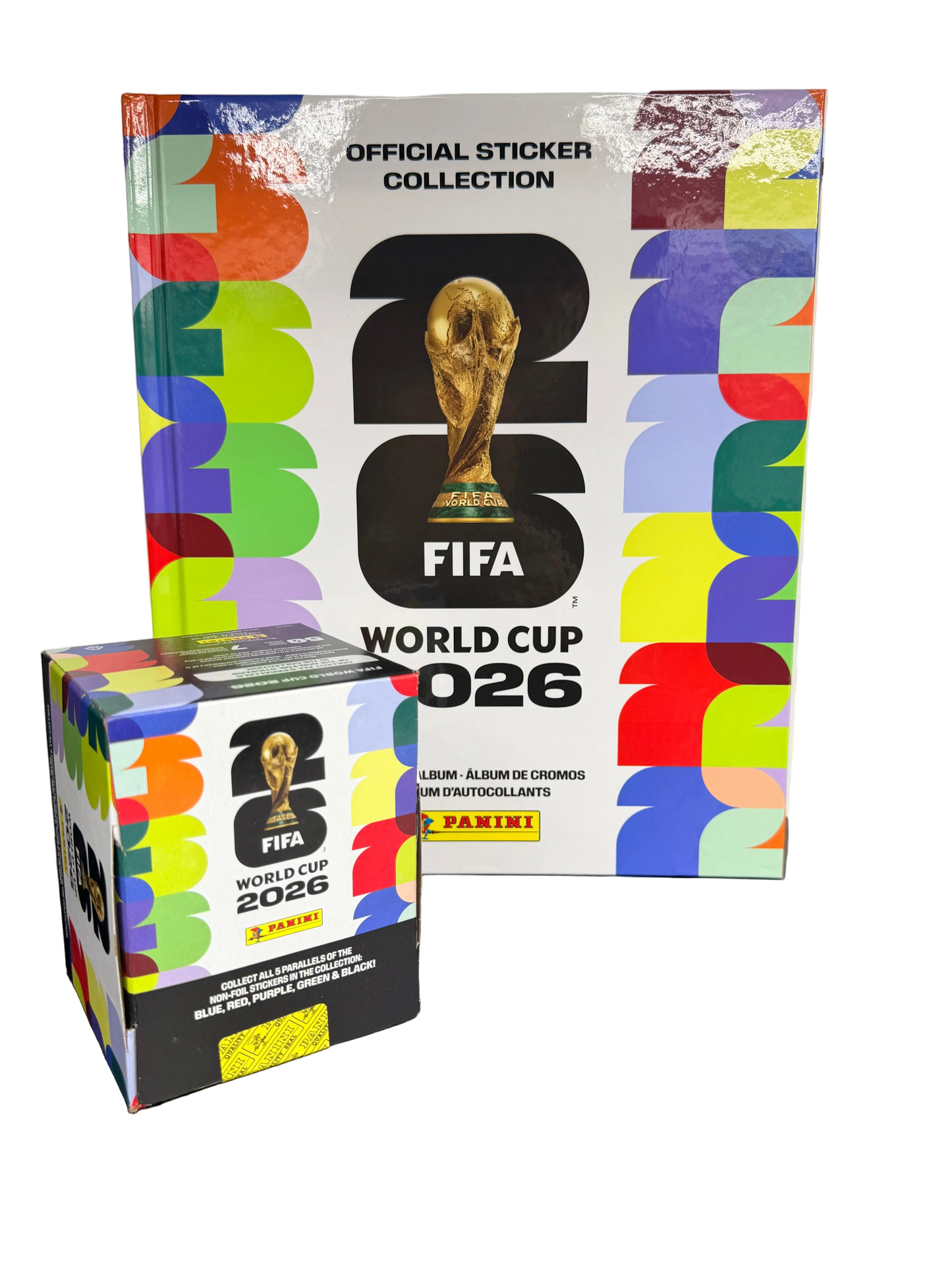 2026 Panini FIFA World Cup Soccer Sticker Hard Cover Album + 50ct Box Bundle