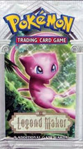 A sealed Pokemon Legend Maker booster pack featuring Mew on the front.