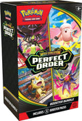 A Pokemon Perfect Order booster bundle box featuring six packs and colorful character artwork.