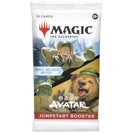 A Magic: The Gathering Avatar the Last Airbender Jumpstart booster pack featuring the Cabbage Merchant.