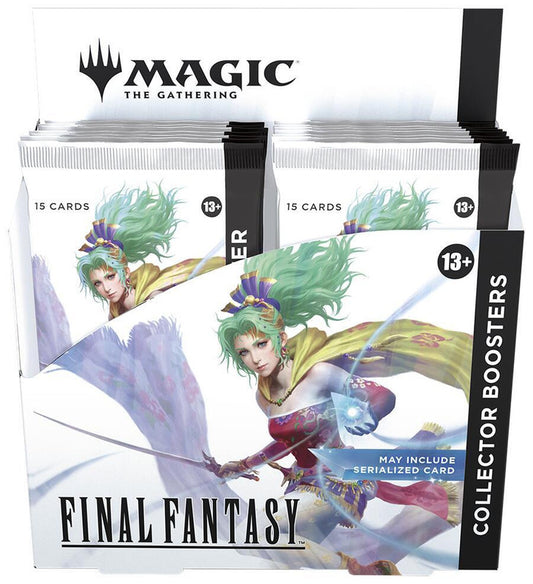 A Magic: The Gathering Final Fantasy Collector Booster box featuring Terra Branford artwork.