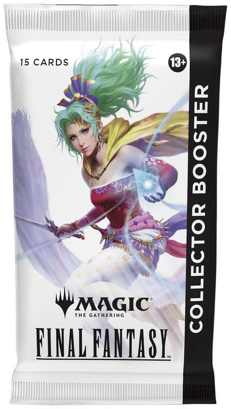 A Magic: The Gathering Final Fantasy collector booster pack featuring Terra Branford artwork.