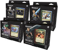 Four Magic: The Gathering Final Fantasy Commander decks featuring Y'shtola, Tidus, Terra, and Cloud.