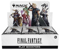 A Magic: The Gathering Final Fantasy play booster box featuring character art on the display.