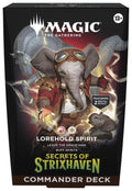 The Magic the Gathering Lorehold Spirit Commander deck box features an elephant archaeologist.