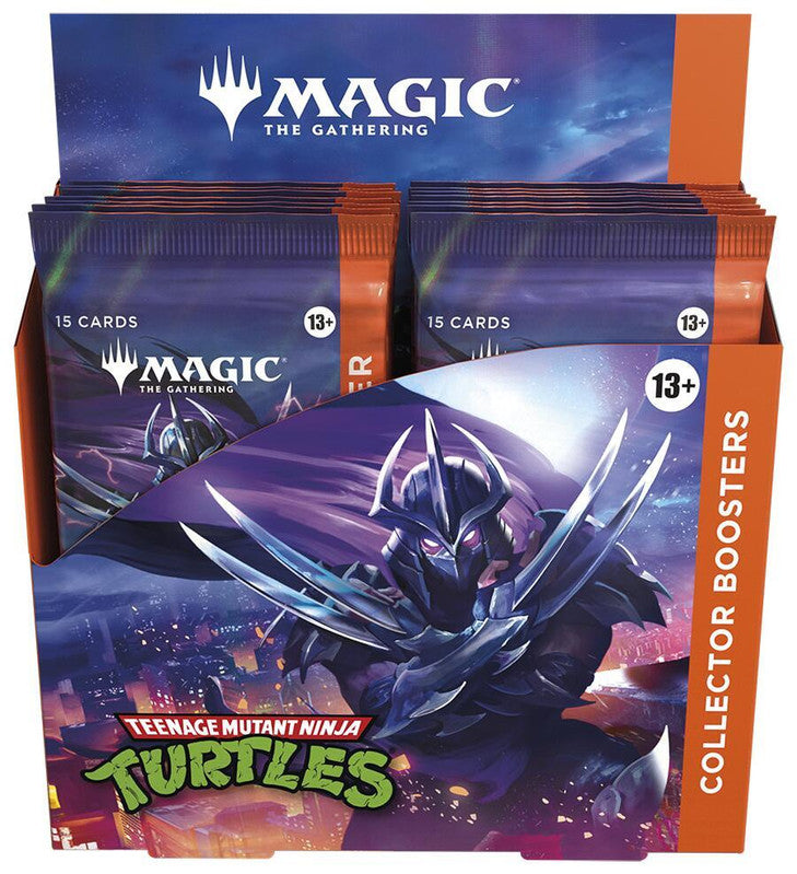 A Magic: The Gathering Teenage Mutant Ninja Turtles collector booster box featuring Shredder.