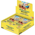 A One Piece Adventure on Kamis Island booster box containing twenty-four card packs.