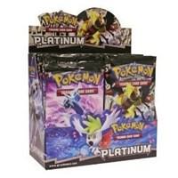 A factory-sealed Pokemon Platinum trading card game booster box featuring Shaymin artwork.