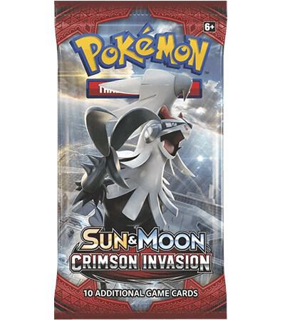 A Pokemon Crimson Invasion booster pack featuring Silvally on the front packaging.
