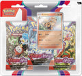 A Pokemon Scarlet and Violet three-pack blister featuring an Arcanine promo card.
