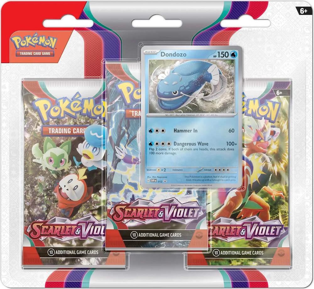 Pokemon Scarlet and Violet 3 Pack Blister (SV01) - Dondozo