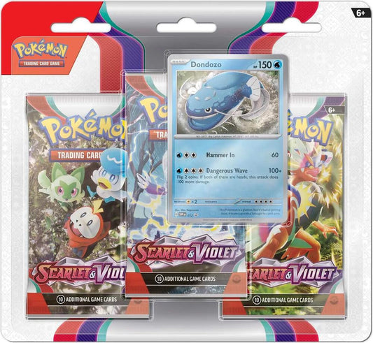 Pokemon Scarlet and Violet 3 Pack Blister (SV01) - Dondozo