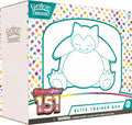 A Pokemon Scarlet and Violet 151 Elite Trainer Box featuring a Snorlax illustration on the front.