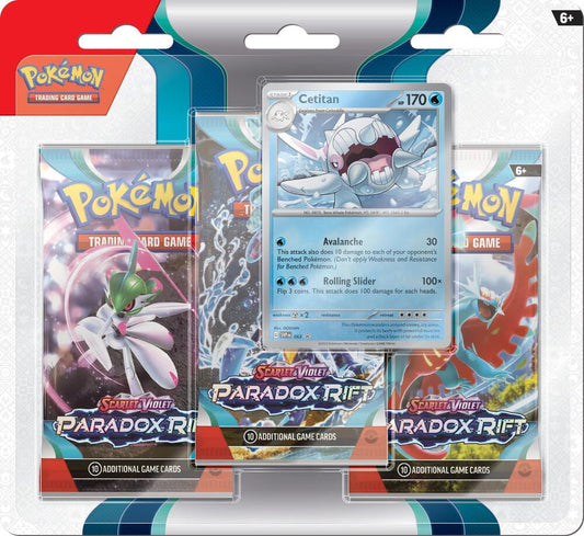 Pokemon Paradox Rift 3 Pack Blister (SV04) - Cetitan