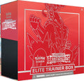 A red Pokemon Battle Styles Elite Trainer Box featuring Gigantamax Urshifu artwork.