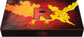 A Team Rocket Moltres ex Ultra-Premium Collection box featuring a large red R and Moltres art.