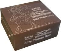 A brown Pokemon XY Furious Fists Elite Trainer Box featuring Lucario artwork.