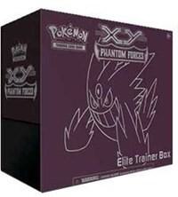 A purple Pokemon XY Phantom Forces Elite Trainer Box featuring a Mega Gengar illustration.