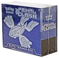 A blue Pokemon Primal Clash Elite Trainer Box featuring Kyogre artwork.