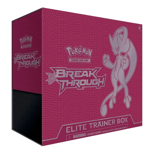 A magenta Pokemon BREAKthrough Elite Trainer Box featuring Mewtwo Y on the front.