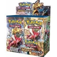 A sealed Pokemon XY BREAKpoint booster box featuring artwork of Mega Gyarados and Luxray.