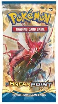 A Pokemon BREAKpoint booster pack featuring a red Gyarados illustration on the front.