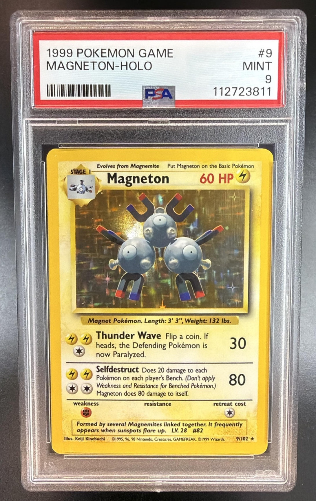 1999 Pokemon Gaming Set Magneton #9/102 PSA 9