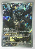 A full-art N's Zekrom Pokemon trading card from the 2025 Black Star Promos set.