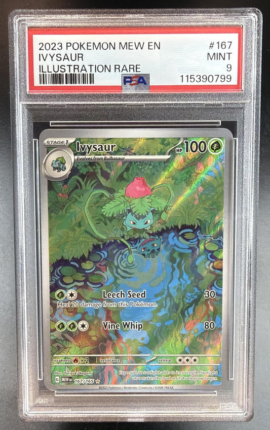 2023 Pokemon Gaming SV 151 Ivysaur #167/165 Illustration Rare PSA 9