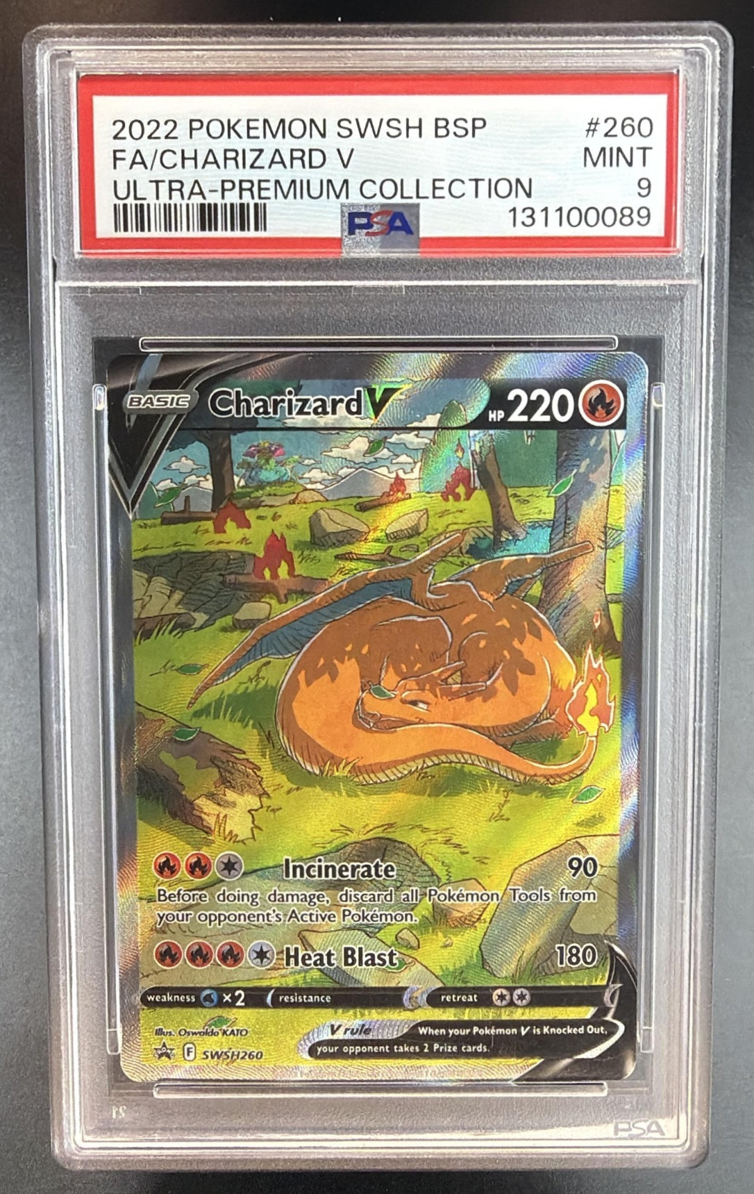 2019 Pokemon Sword & Shield Black Star Promos Charizard V #SWSH260 PSA 9