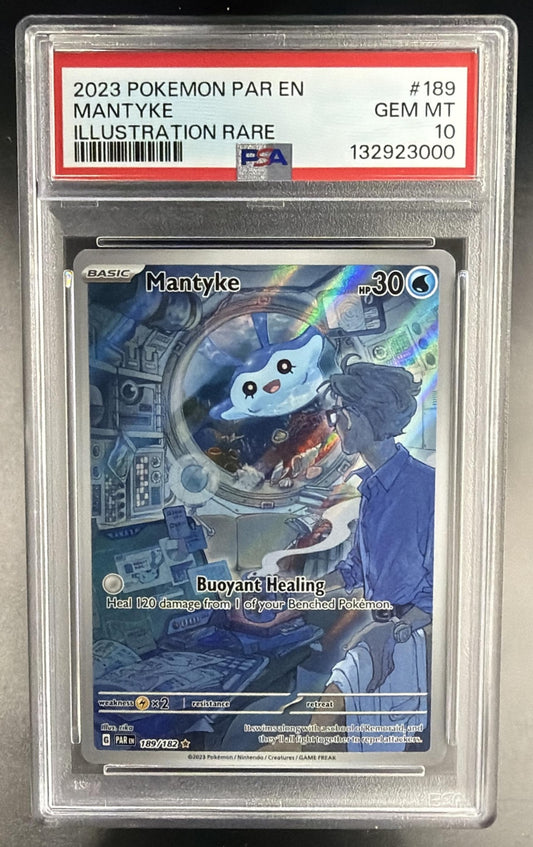 2023 Pokemon Gaming SV Paradox Rift Mantyke #189/182 PSA 10